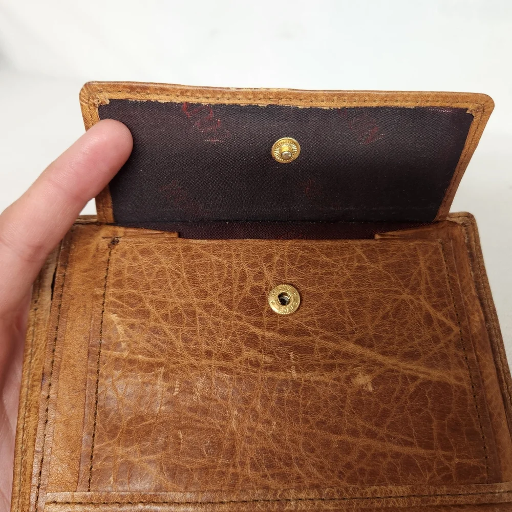 Vintage Petek Collection Brown Leather Bifold Wallet